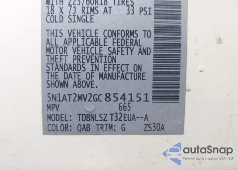 2016 Nissan Rogue Sl from USA, damaged, VIN 5N1AT2MV2GC854151